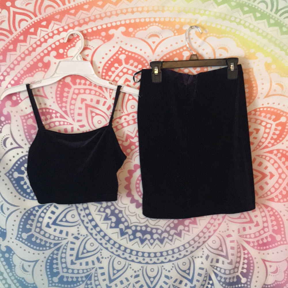 Two piece sparkle purple set
